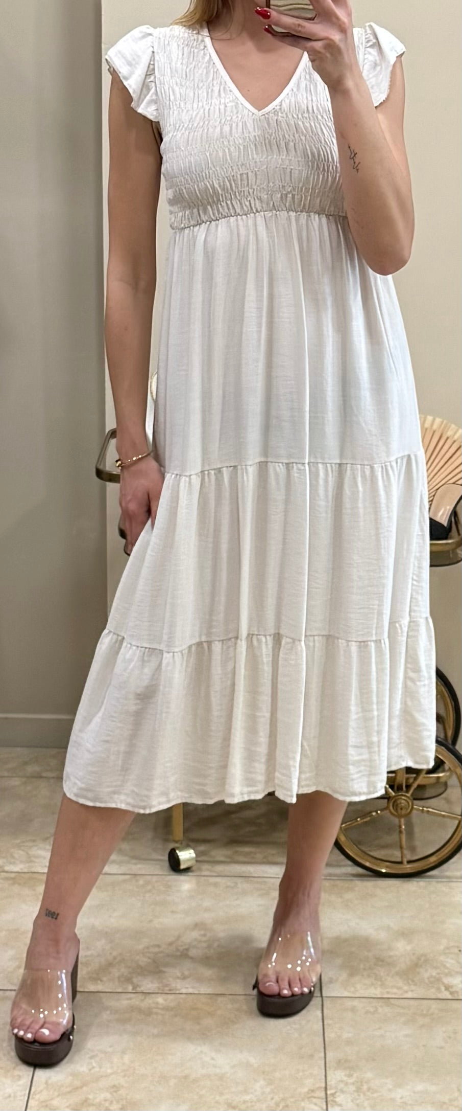 Vestido midi evasé