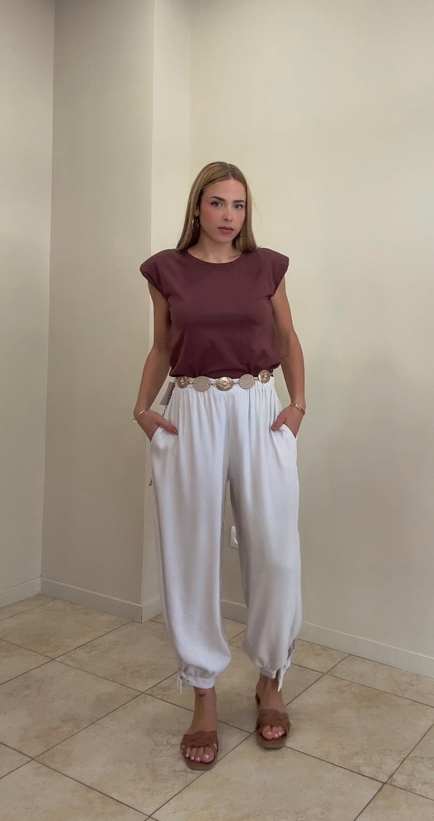 Pantalón bombacho lazo