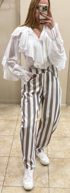 Pantalón balloon rayas