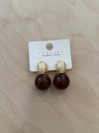 Pendientes café