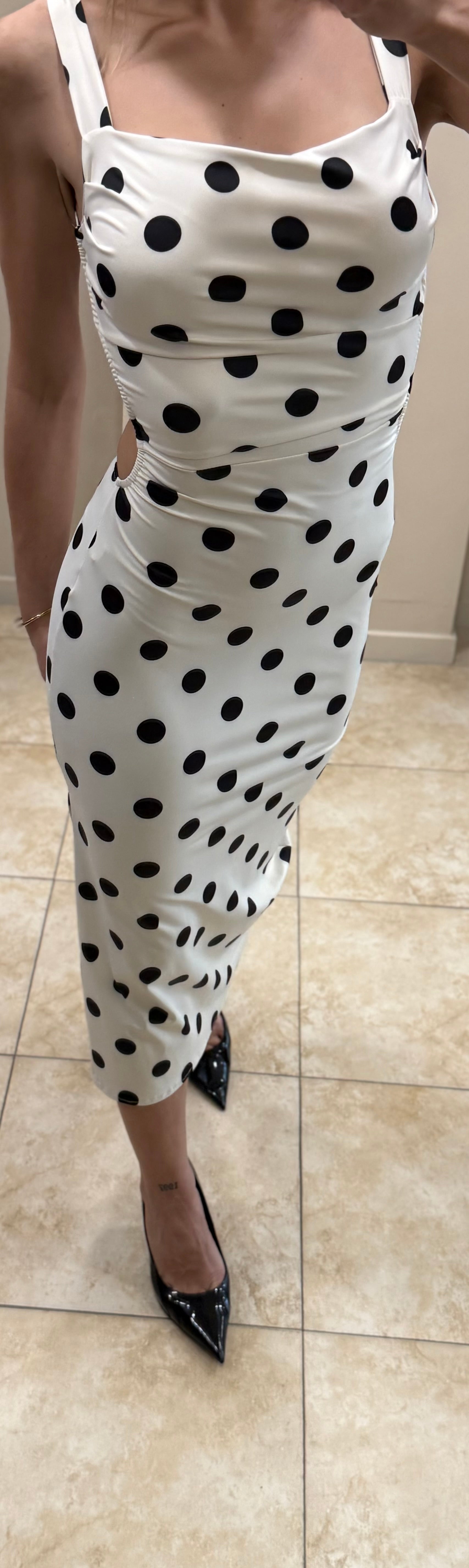 Vestido licra lunares