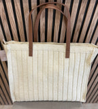 Bolso rafia crema LW