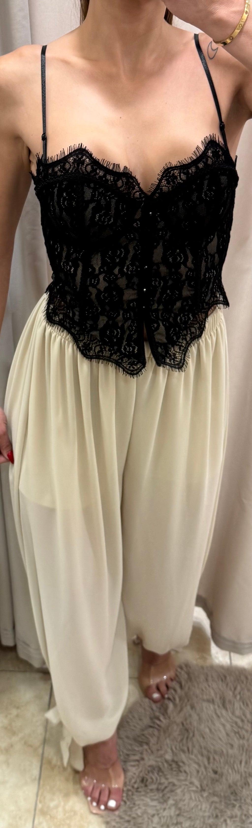 Corset encaje bordado