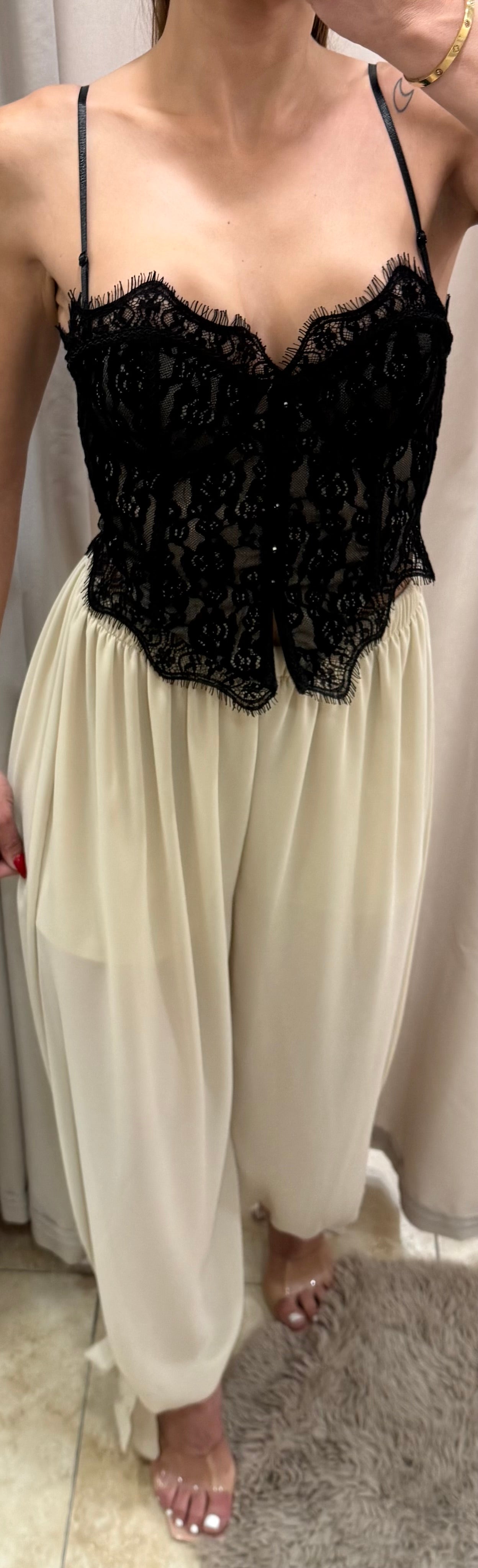 Corset encaje bordado