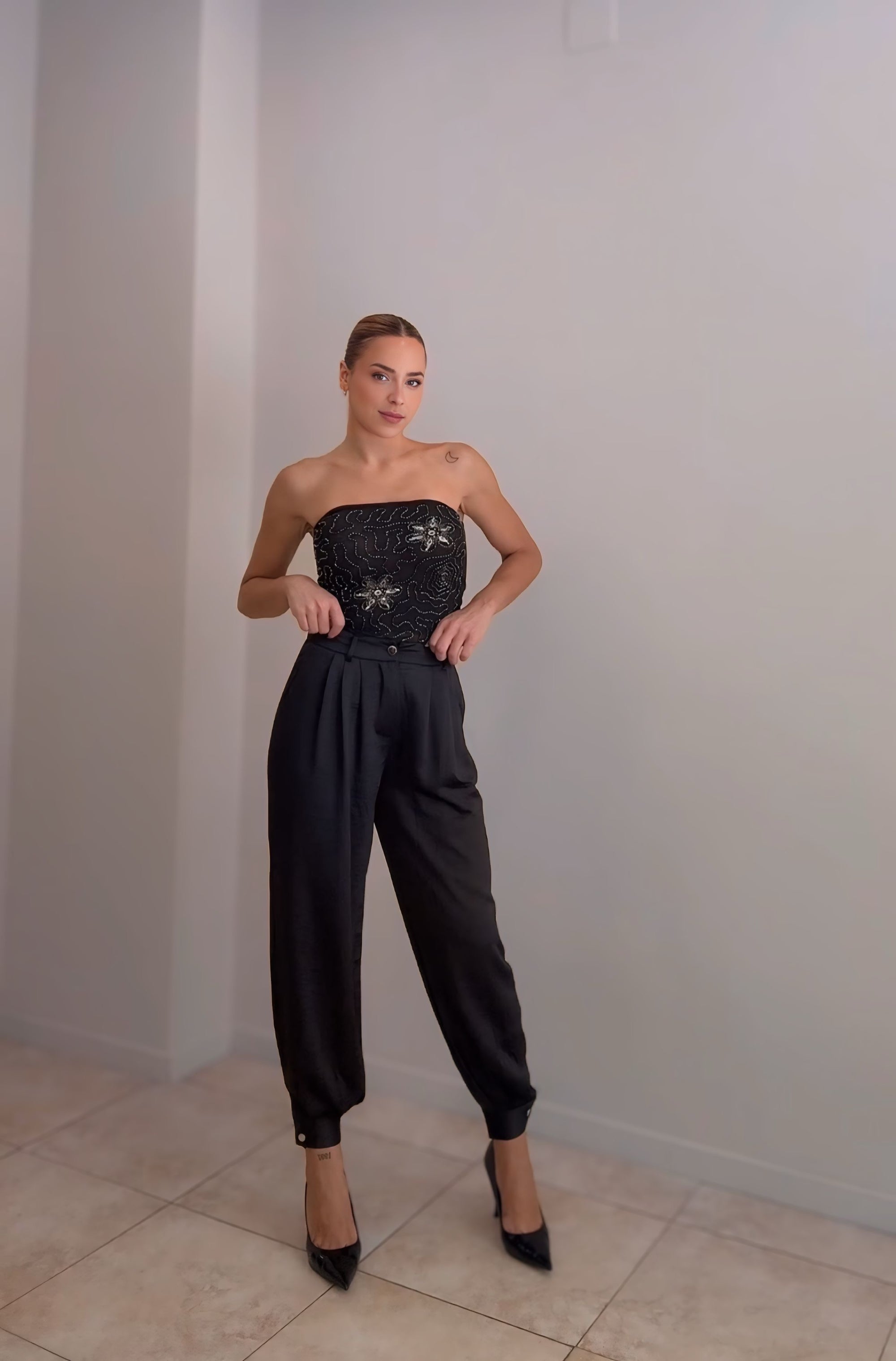 Pantalón satinado bombacho