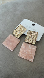 Pendientes rosa nácar