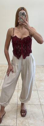 Corset encaje bordado