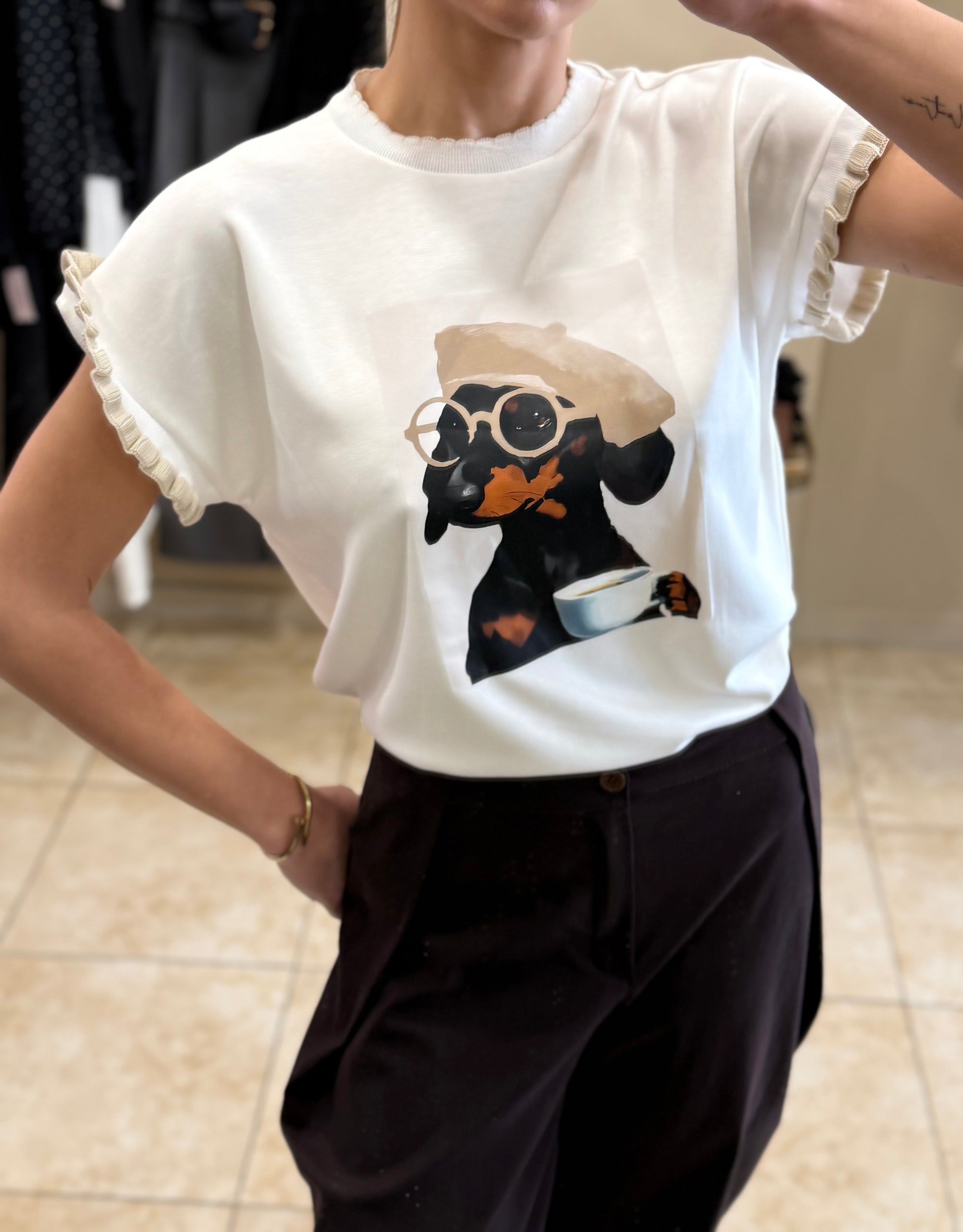 Camiseta teckel gafas