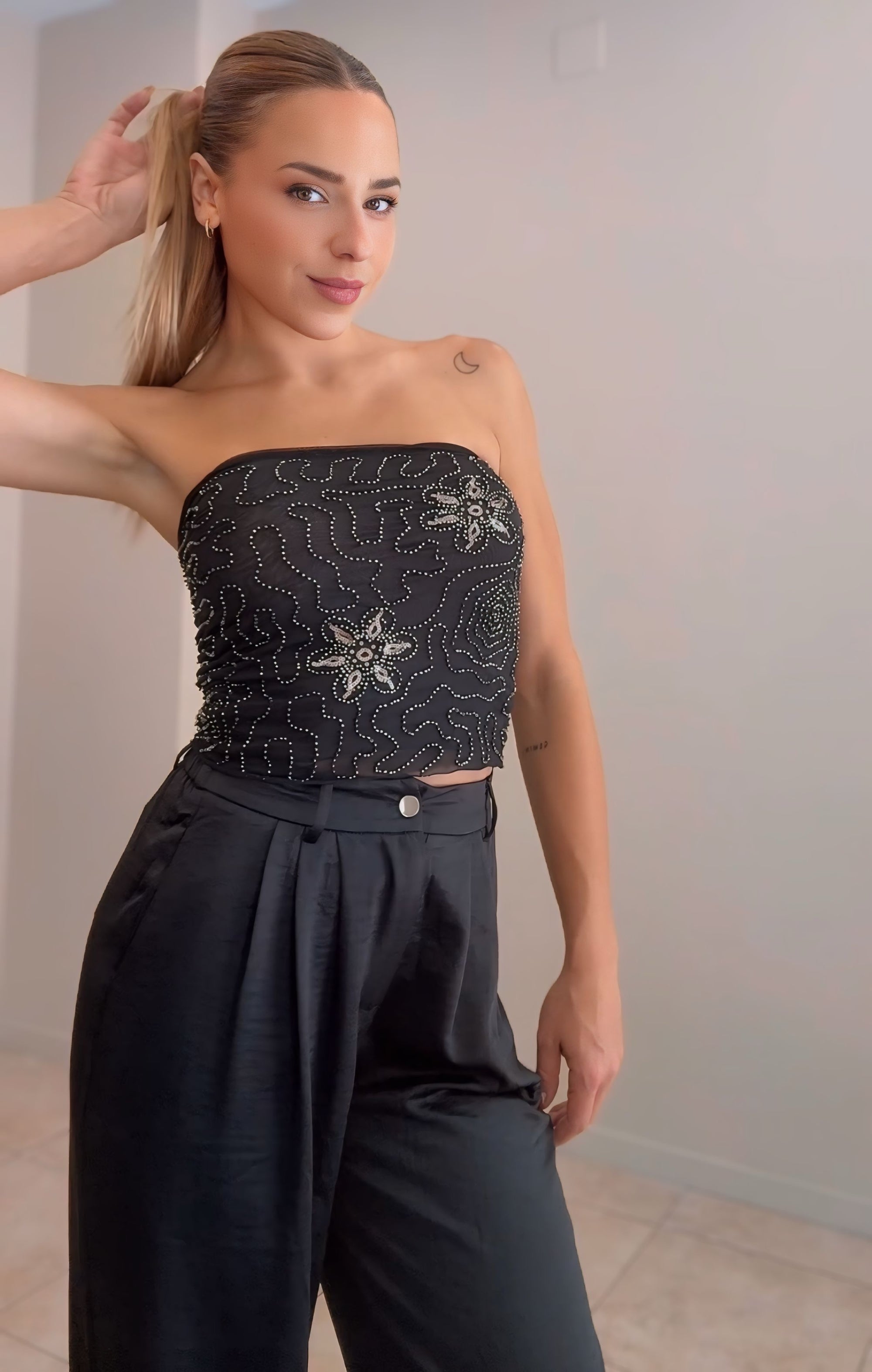 Pantalón satinado bombacho