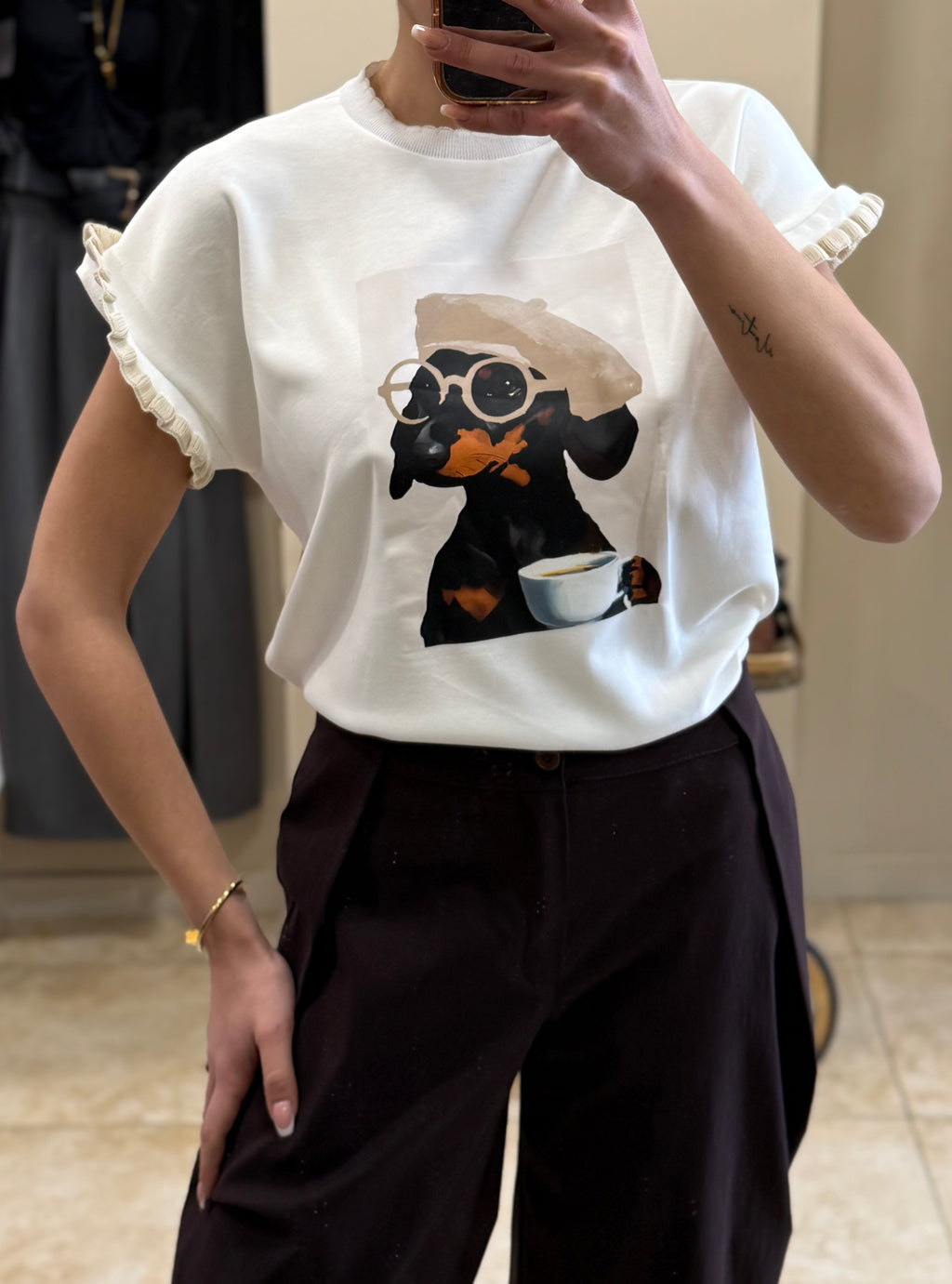 Camiseta teckel gafas