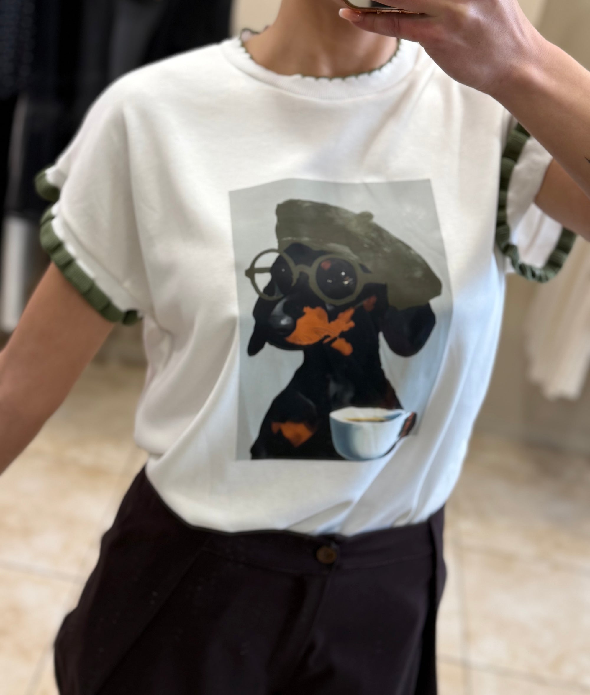 Camiseta teckel gafas