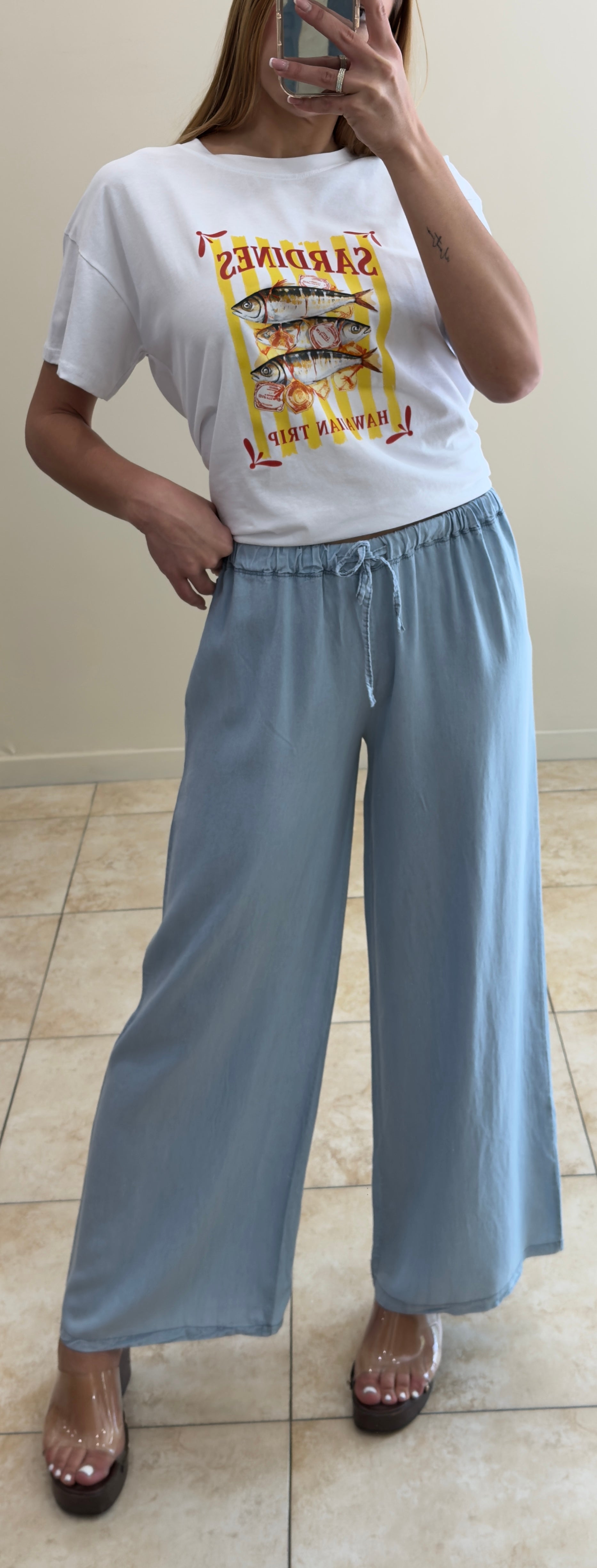 Pantalón denim fluido