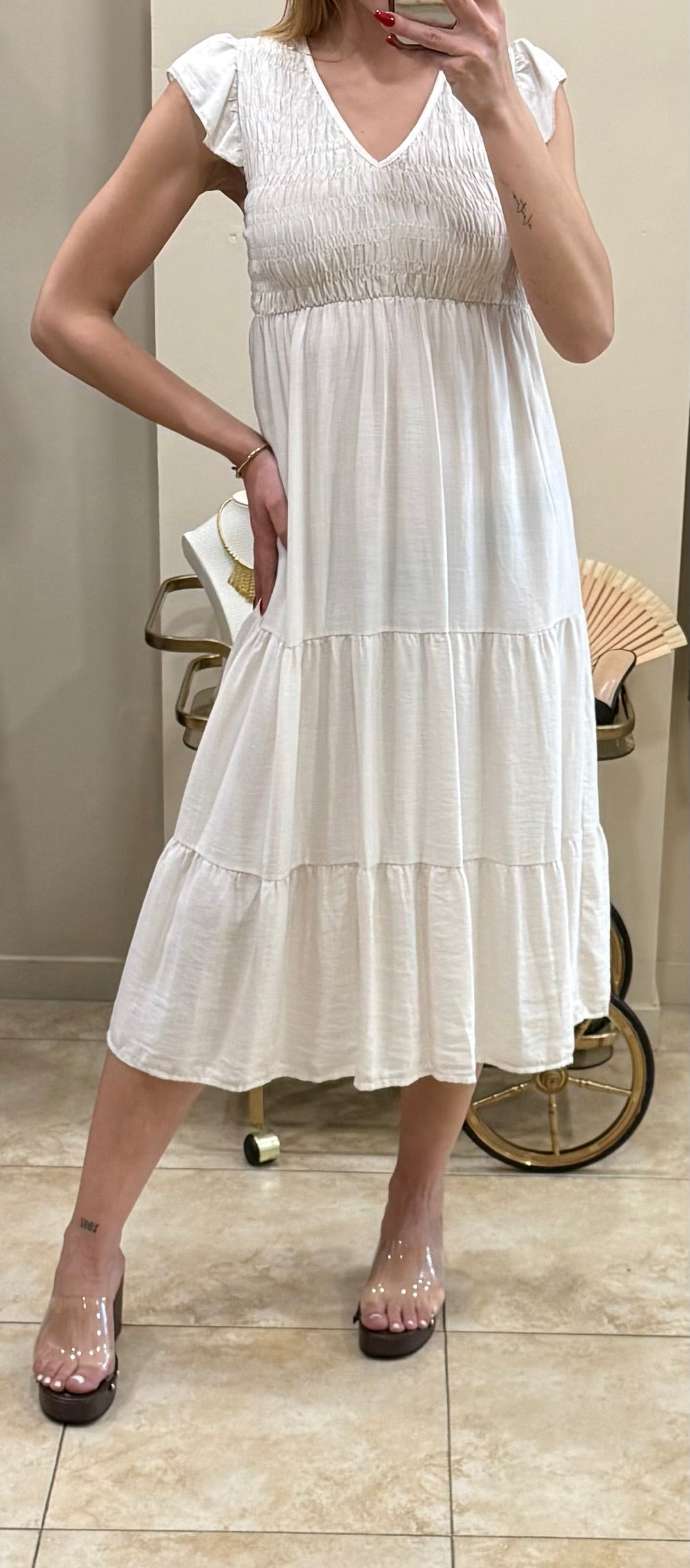 Vestido midi evasé