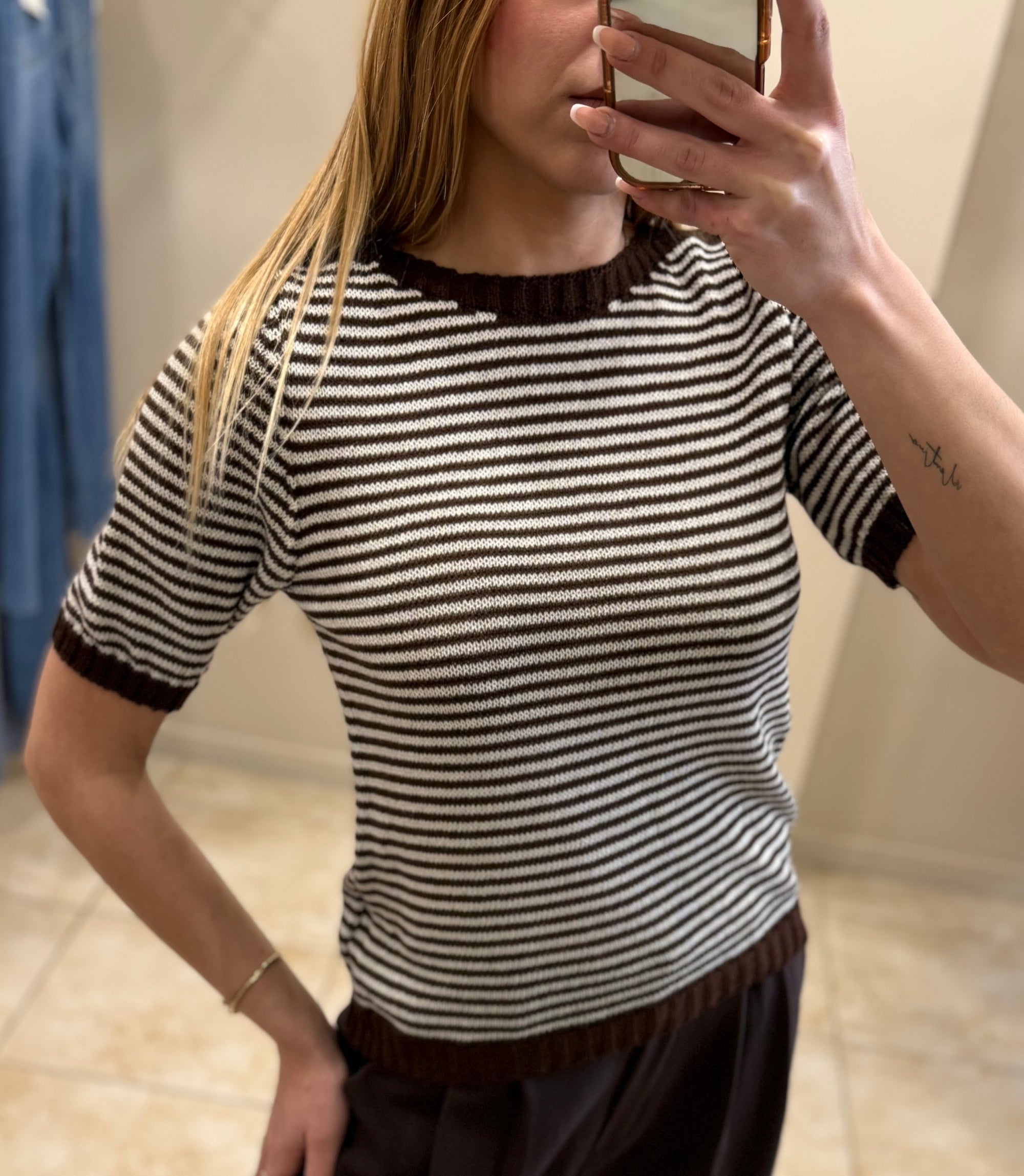Camiseta punto rayas