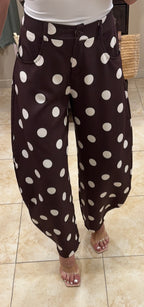 Pantalón balloon lunares