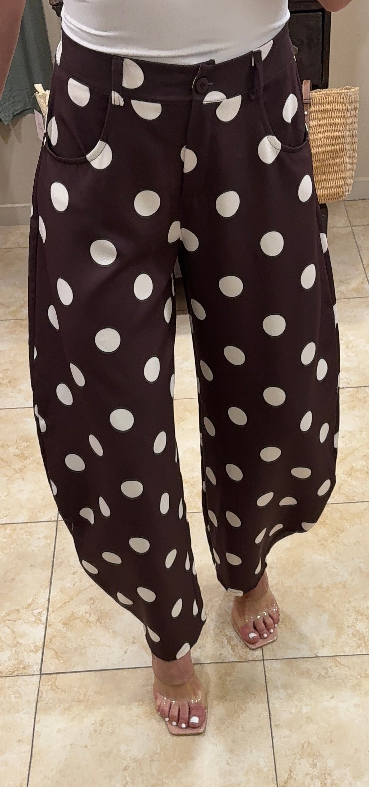 Pantalón balloon lunares