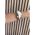 Brazalete ancho plateado