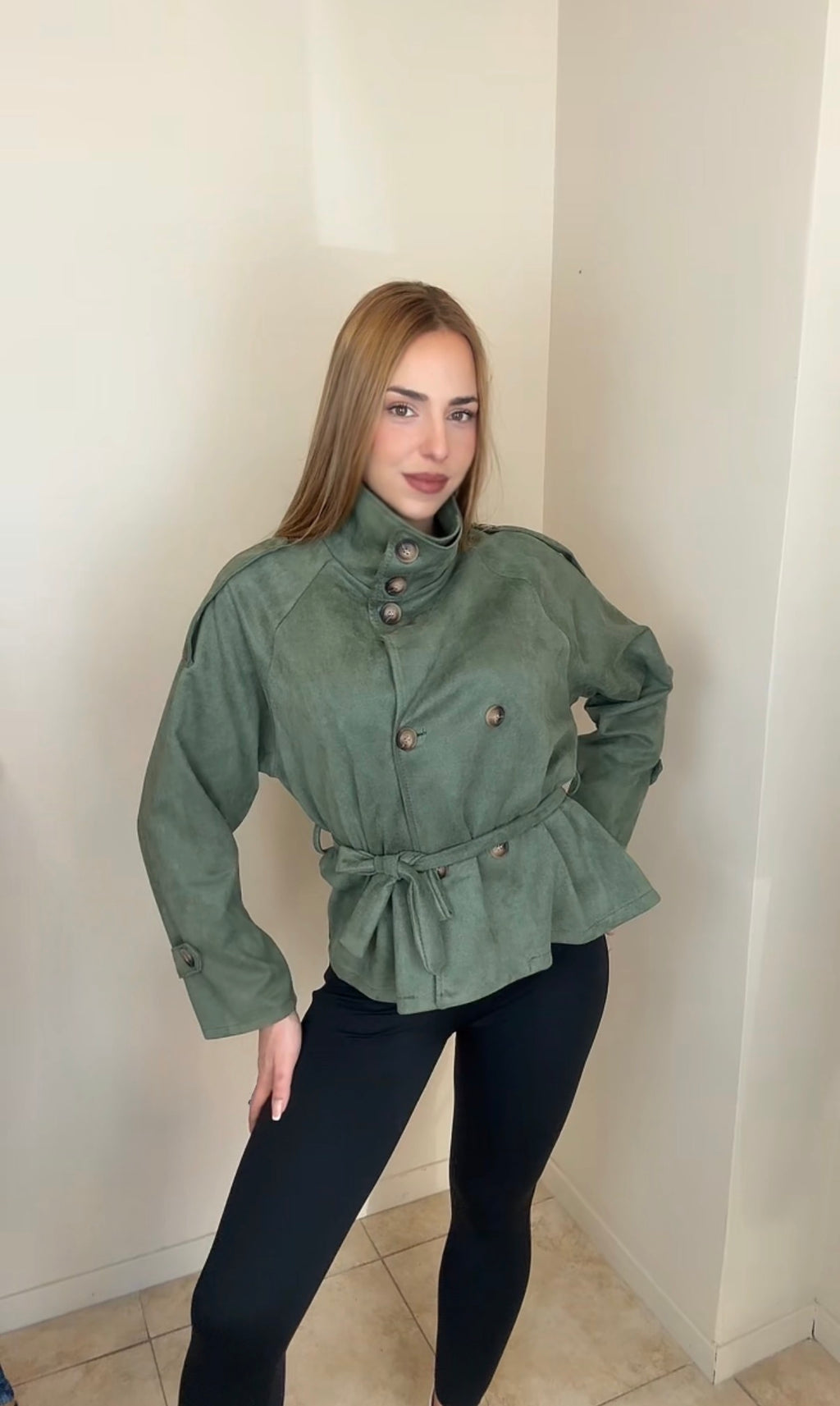 Gabardina efecto ante