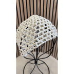Gorro crochet crema