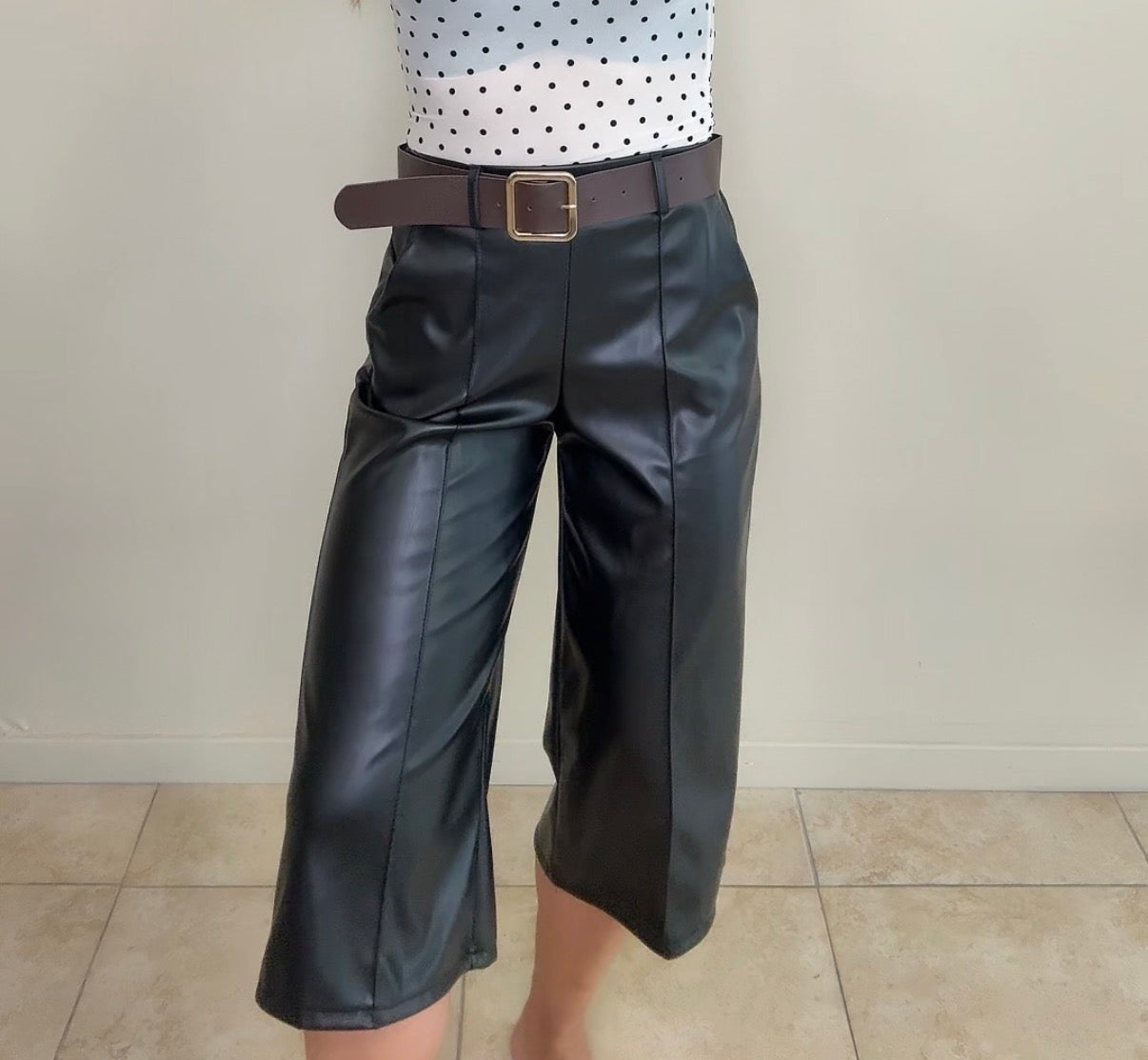 Pantalón Capri polipiel