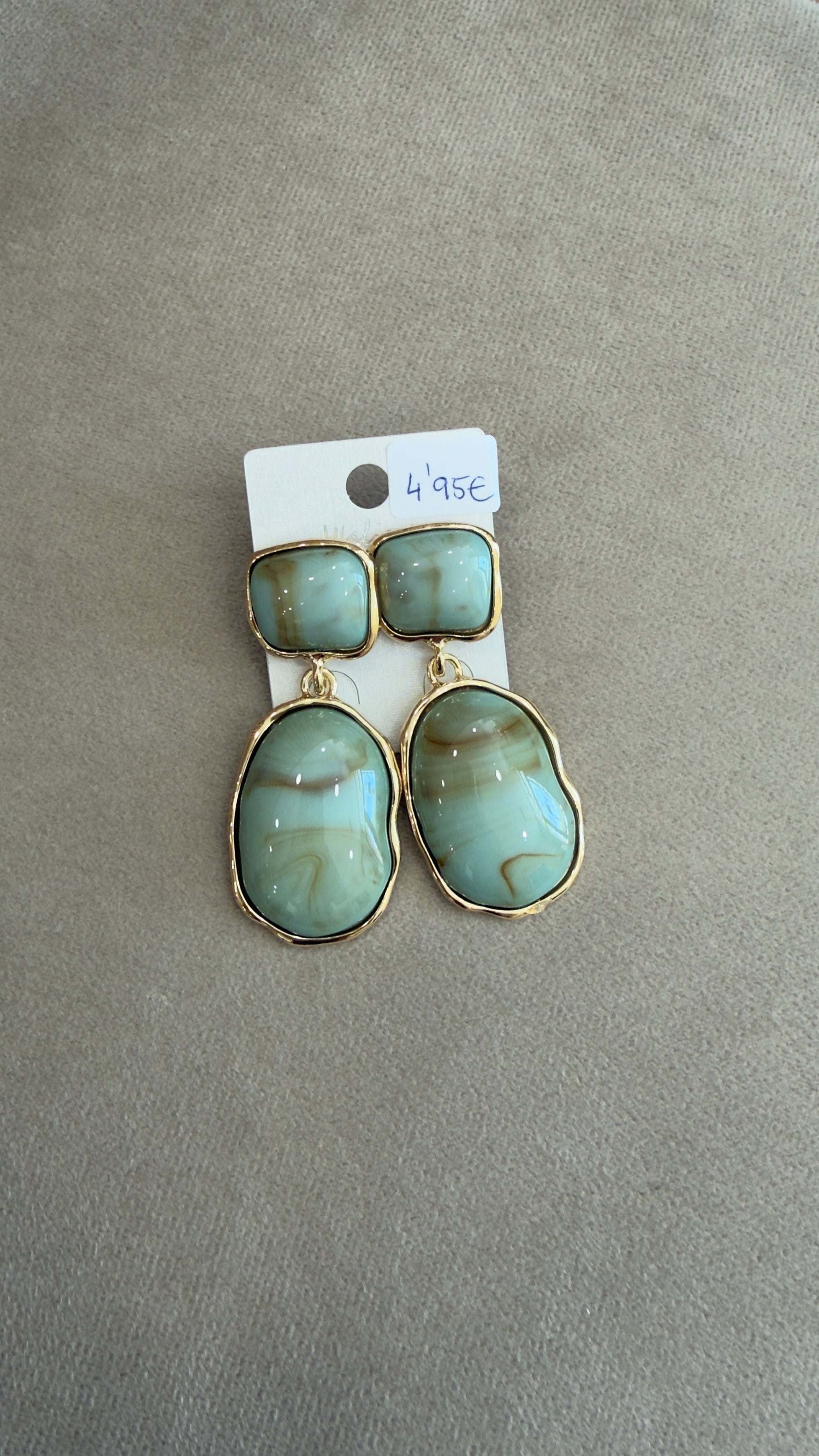 Pendientes piedra aguamarina