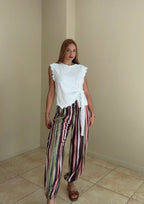 Pantalón rayas multicolor
