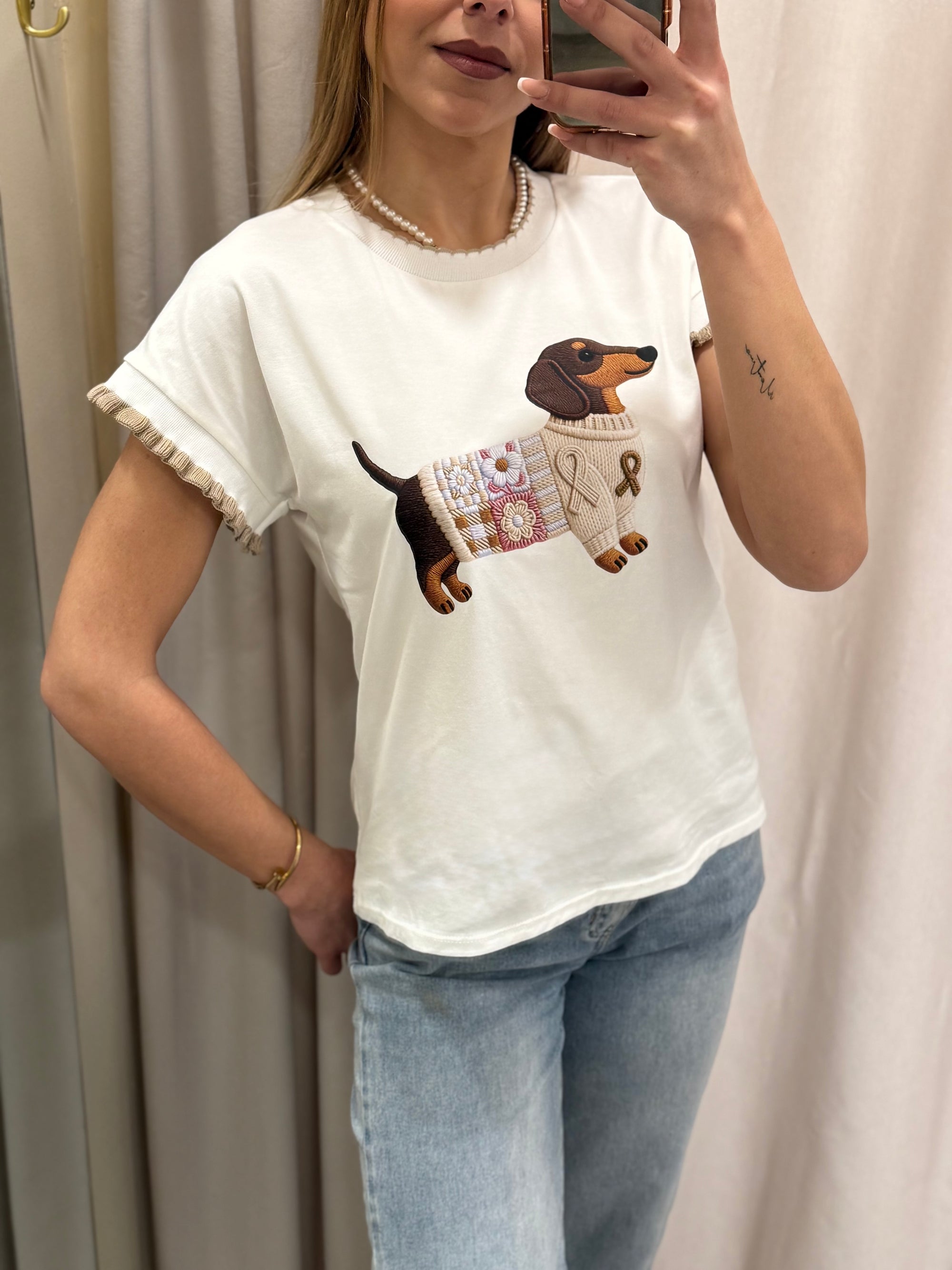 Camiseta manga volante