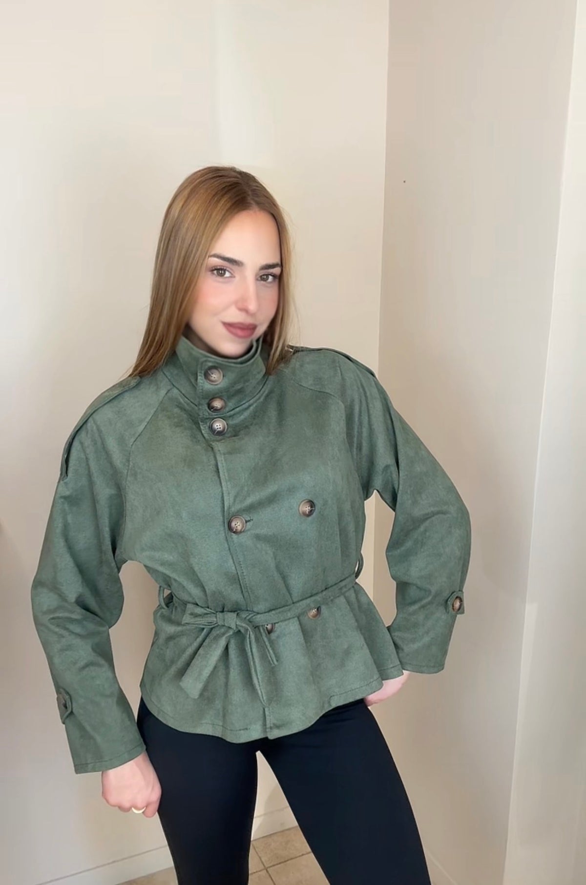 Gabardina efecto ante