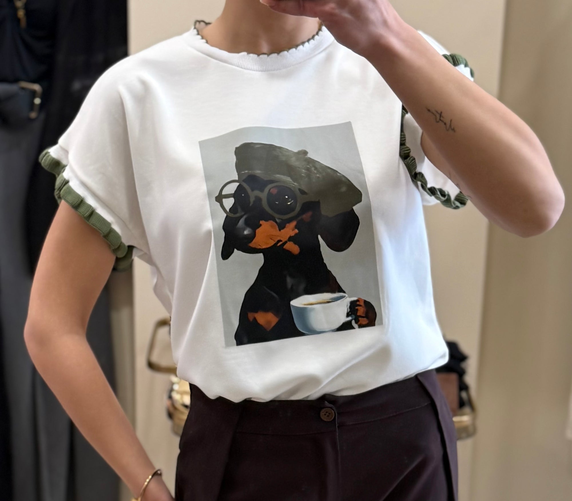 Camiseta teckel gafas