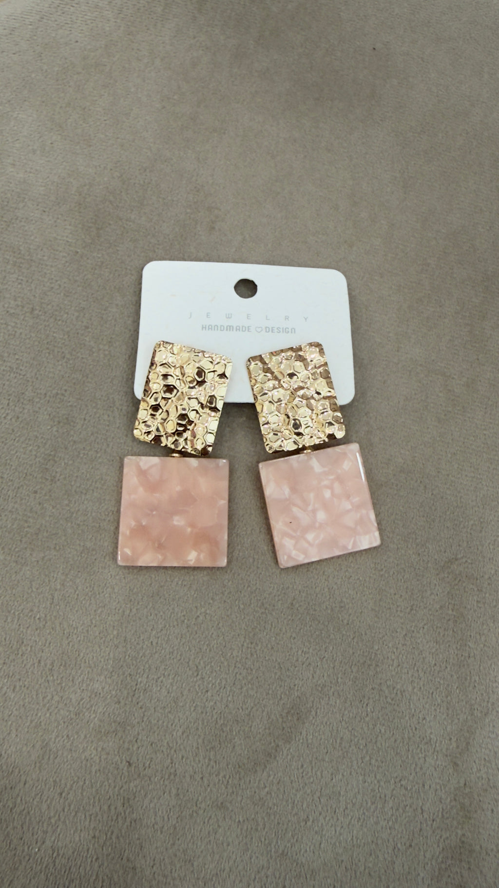 Pendientes rosa nácar