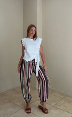 Pantalón rayas multicolor