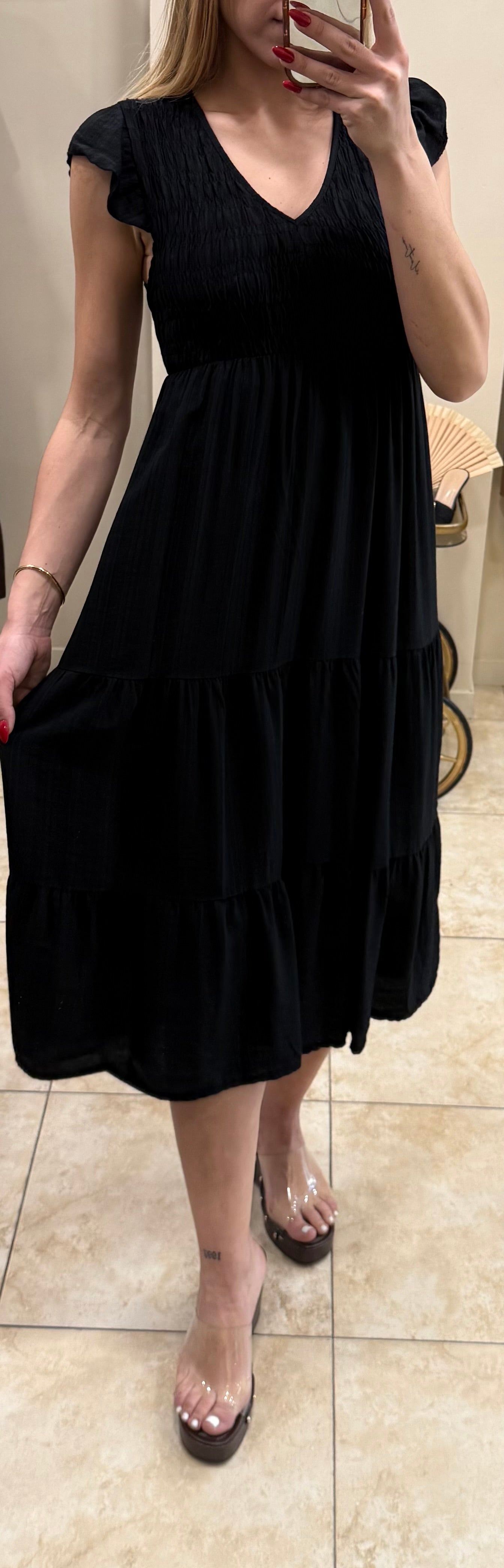 Vestido midi evasé