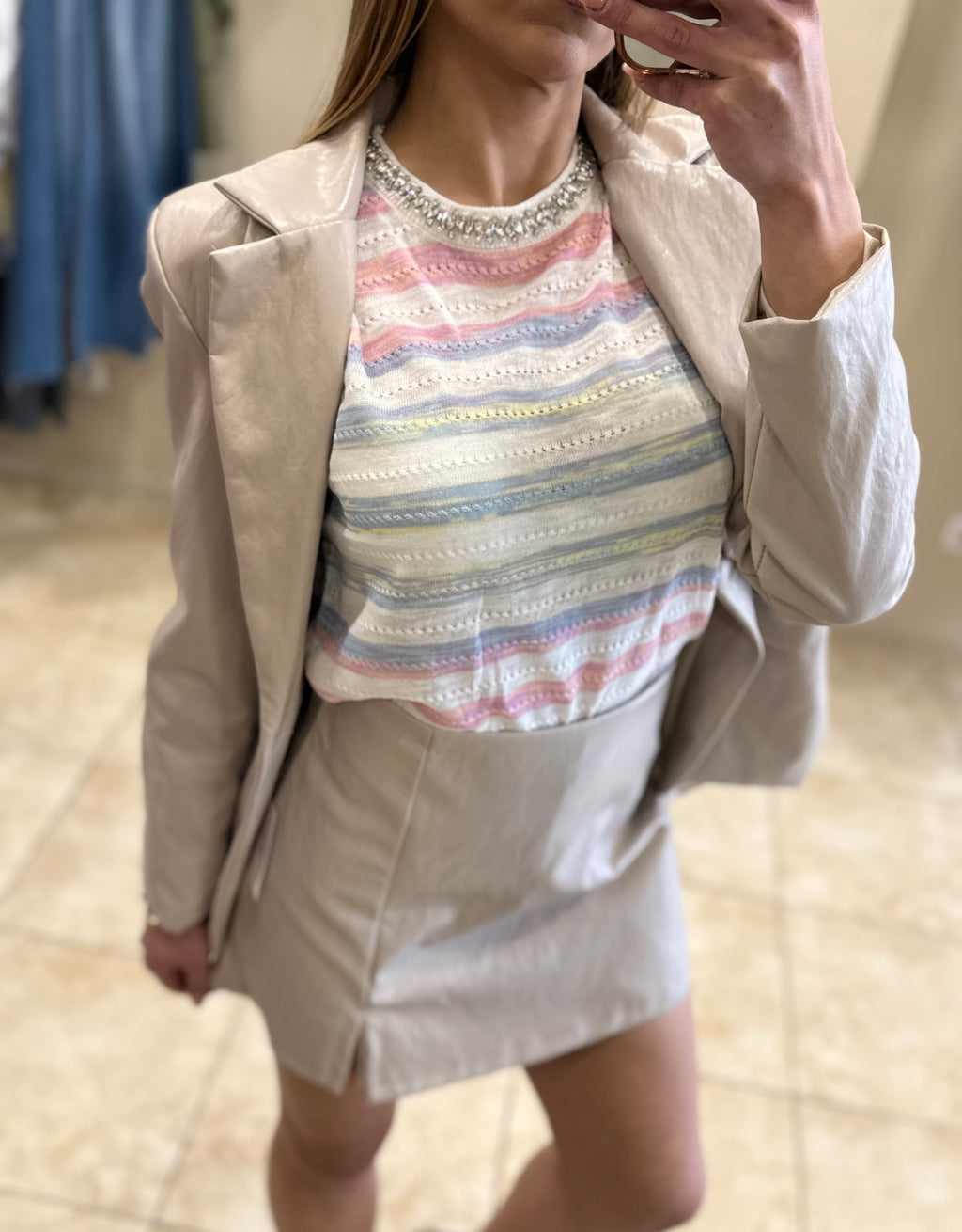 Falda pantalón polipiel