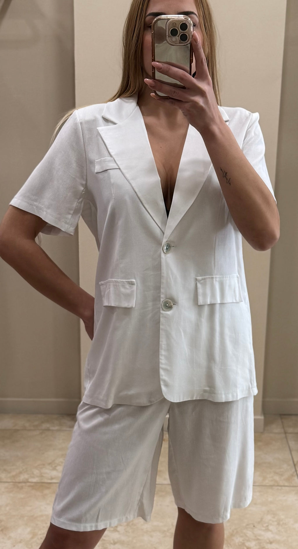 Set lino bermudas