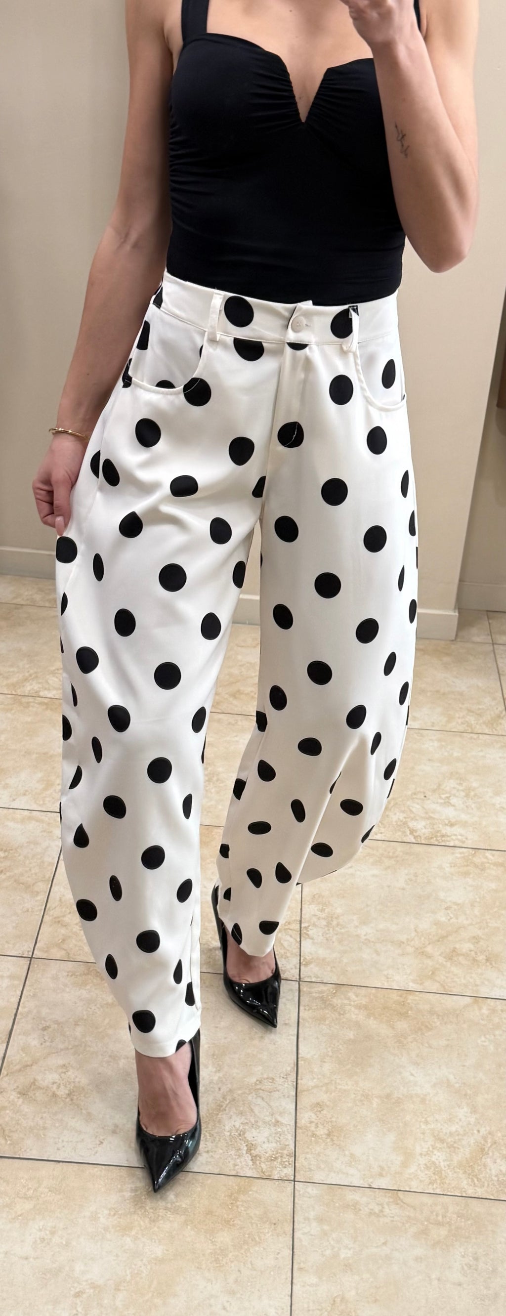 Pantalón balloon lunares