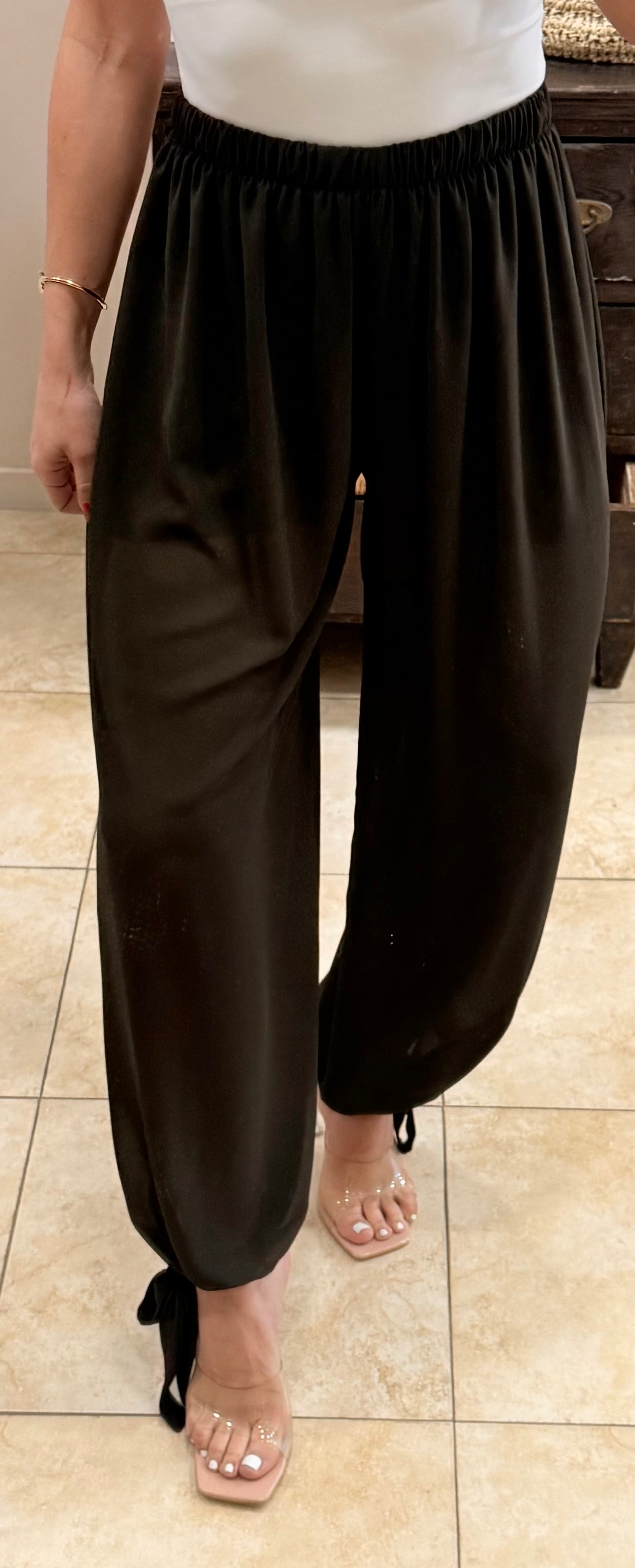 Pantalón gasa marrón