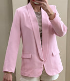 Blazer básica rosa