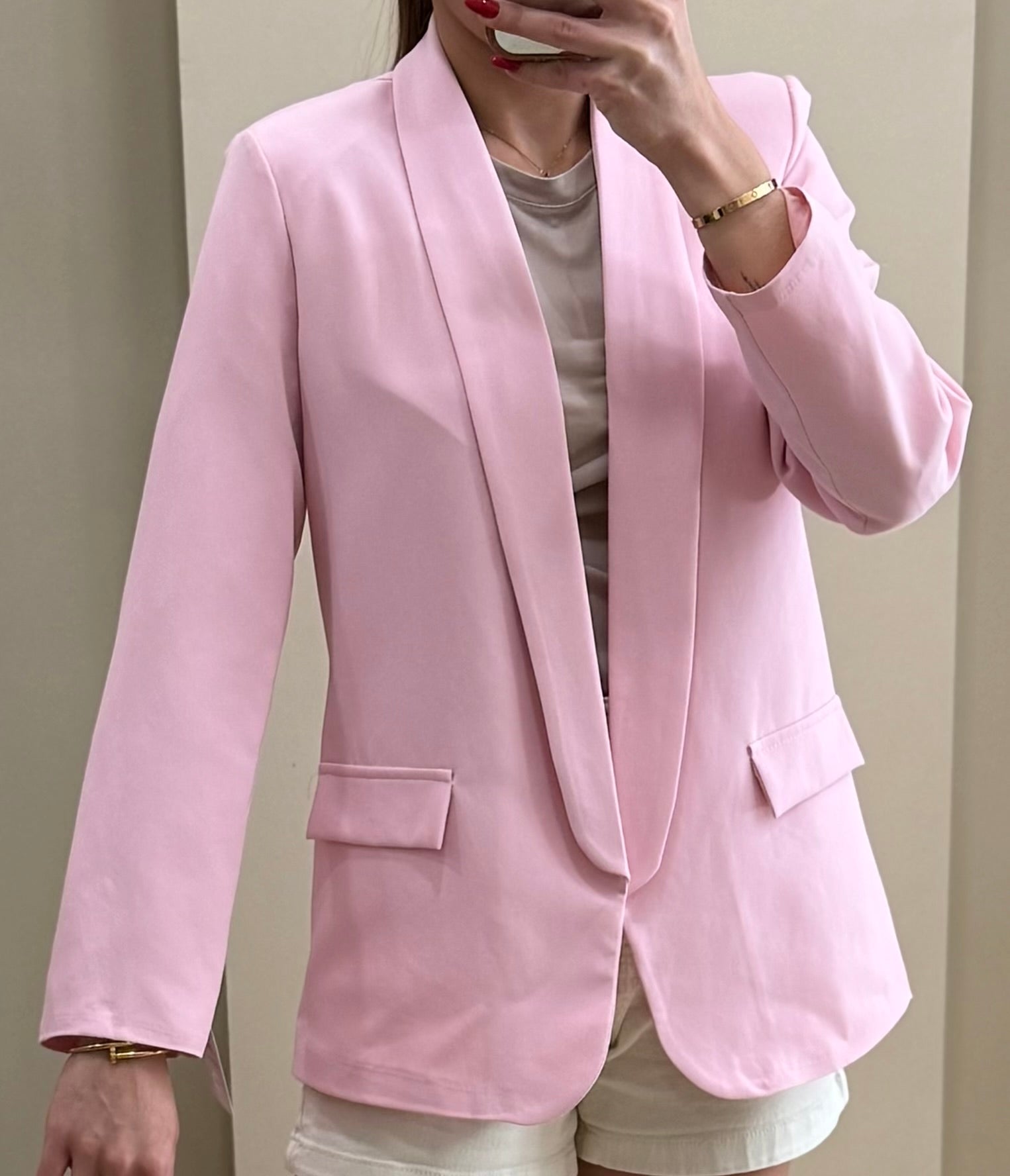 Blazer básica rosa