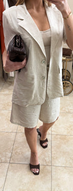 Set lino bermudas