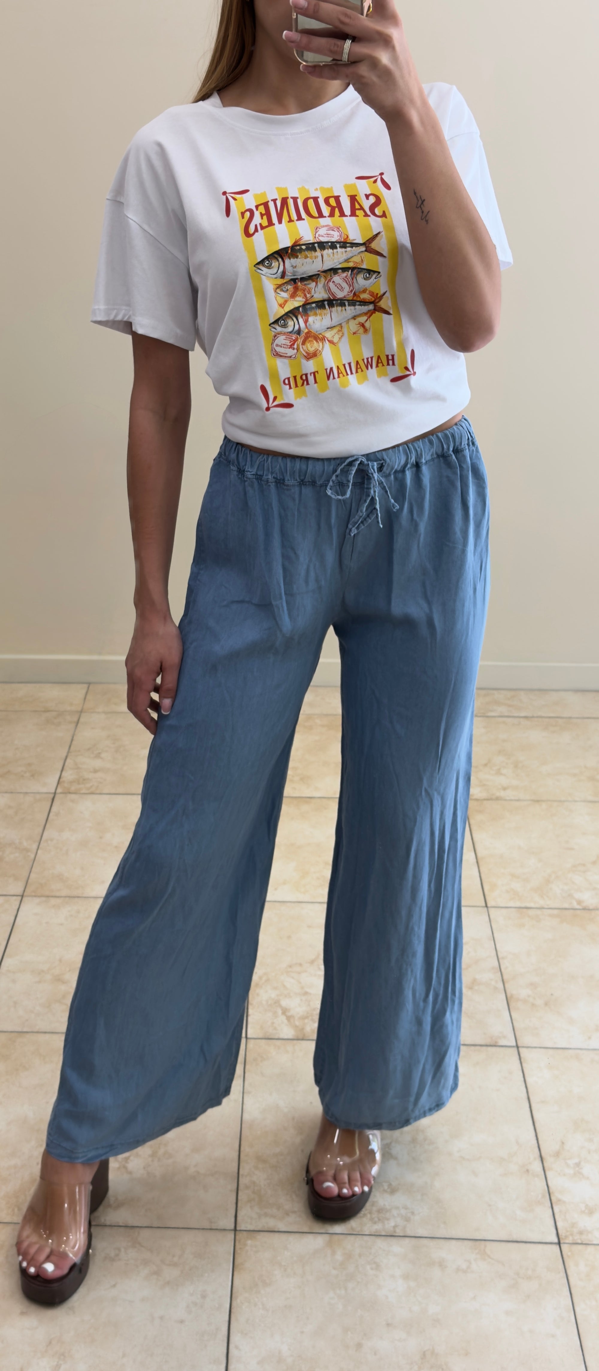 Pantalón denim fluido