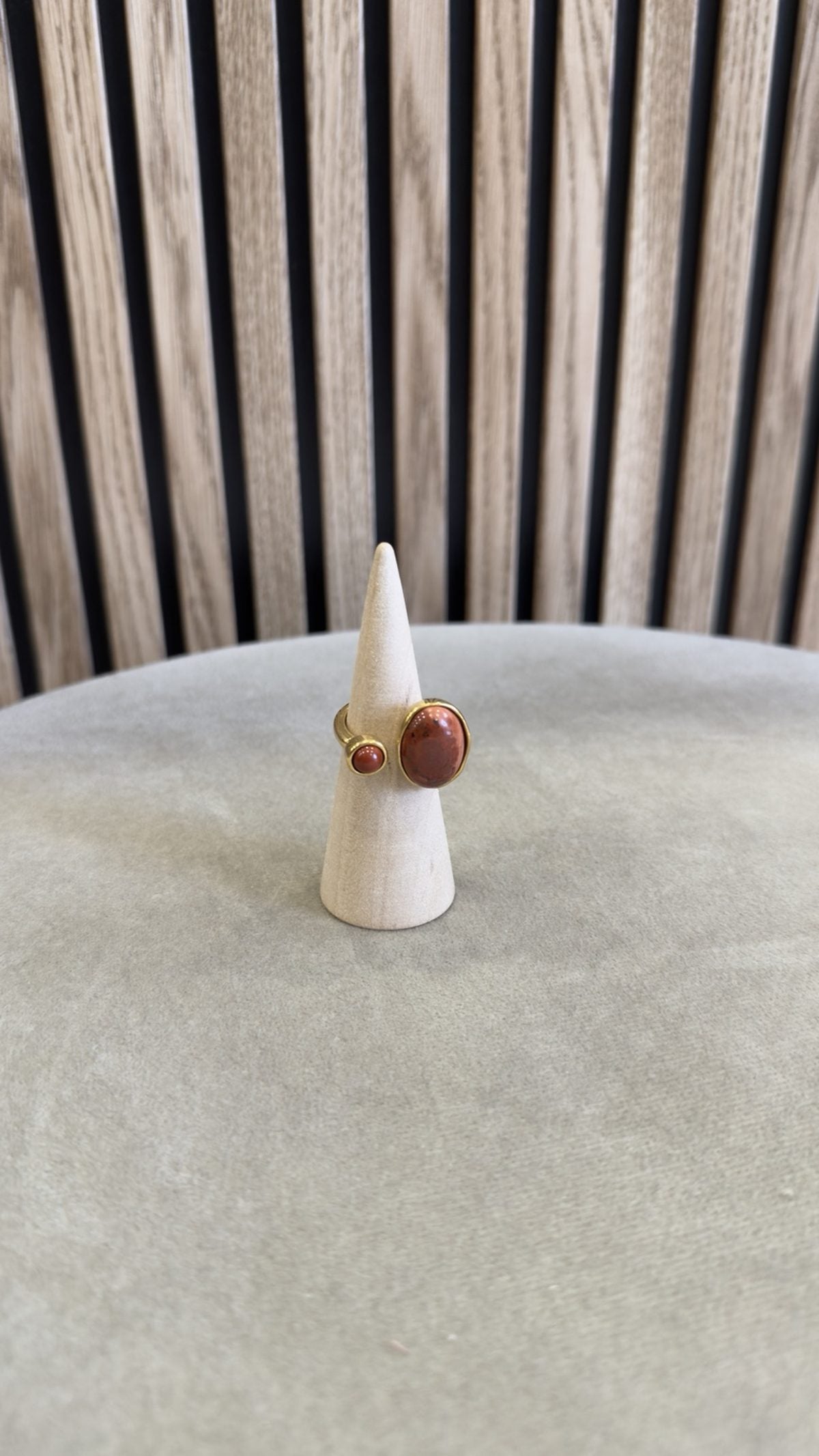 Anillo piedra jaspe rojo