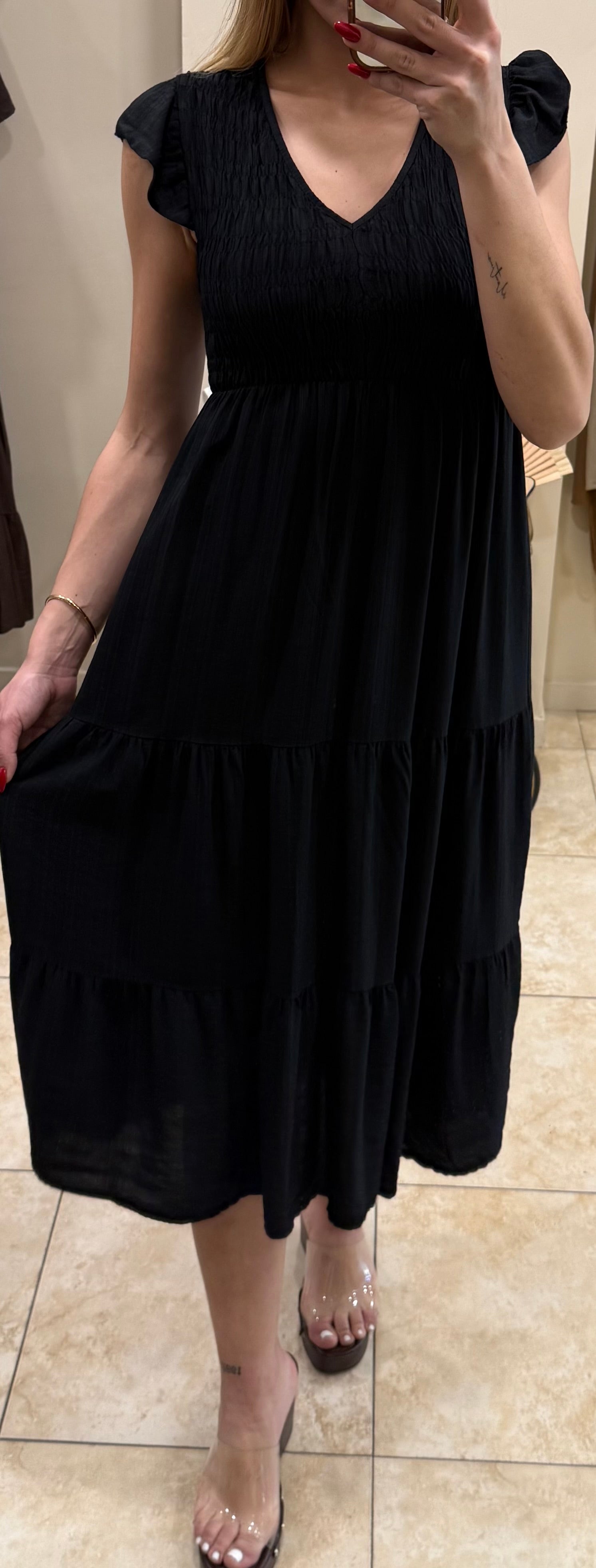 Vestido midi evasé