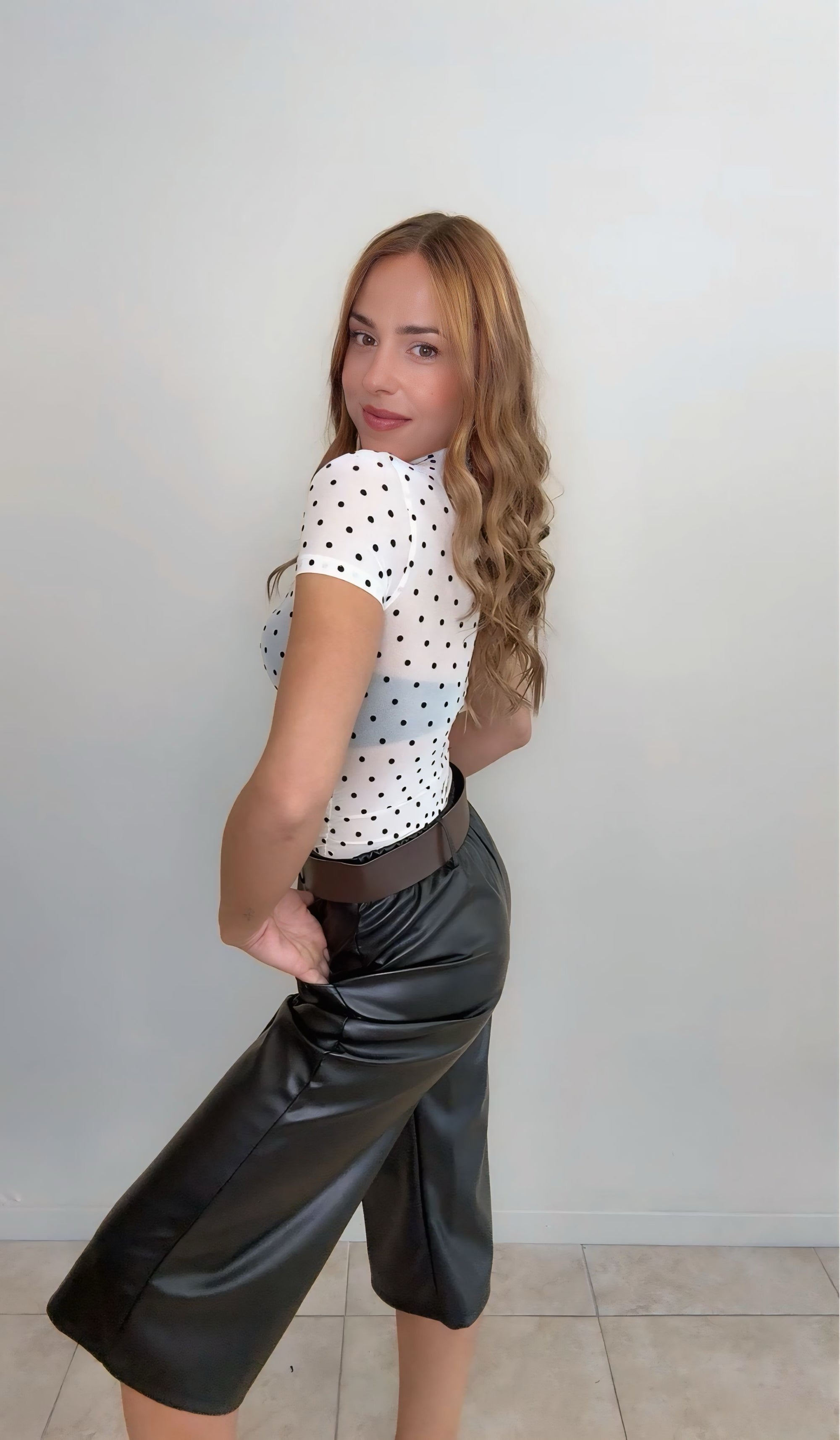 Pantalón Capri polipiel