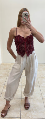 Corset encaje bordado