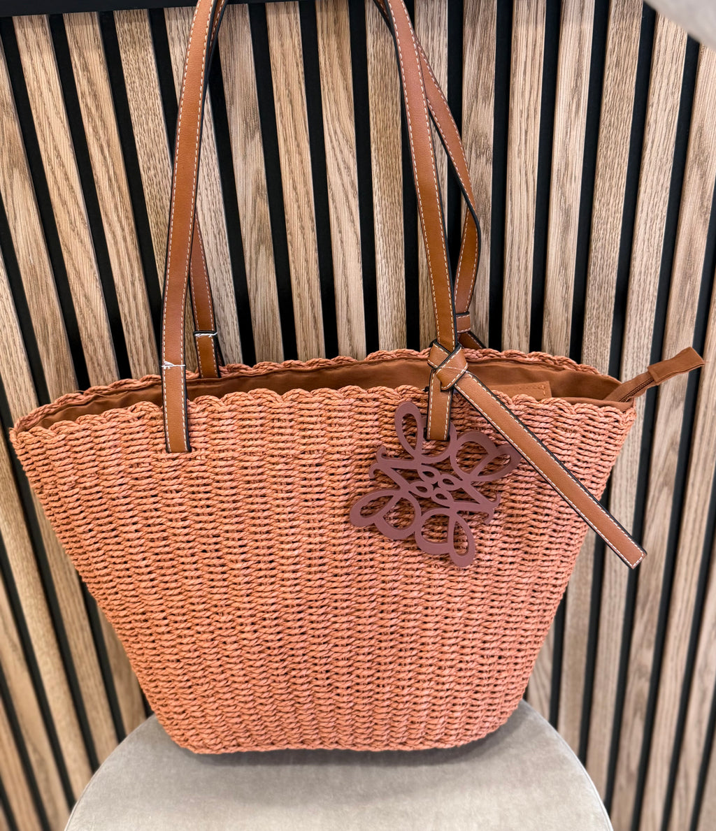 Bolso rafia caldera