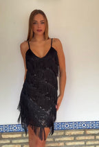 Vestido flecos