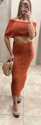 Conjunto falda crochet