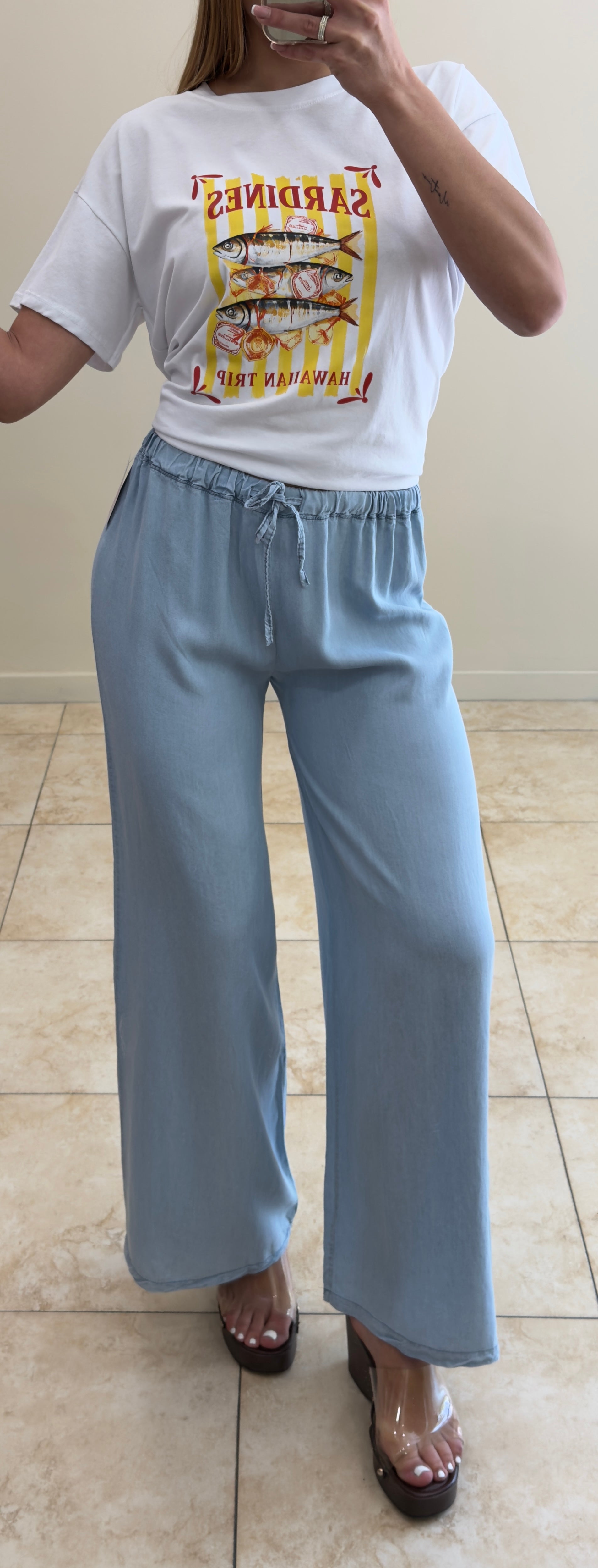 Pantalón denim fluido