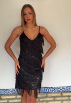 Vestido flecos