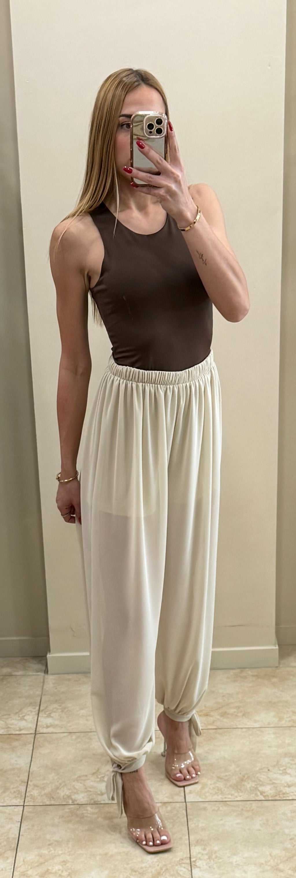 Pantalón ancho gasa